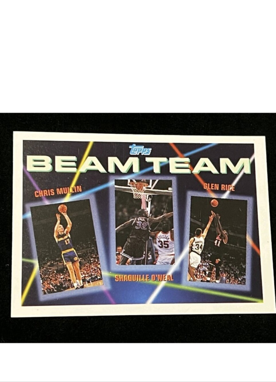 1992-93 1992 TOPPS BEAM TEAM SHAQUILLE O’NEAL RC #7 ROOKIE CHRIS MULLIN GLENRICE